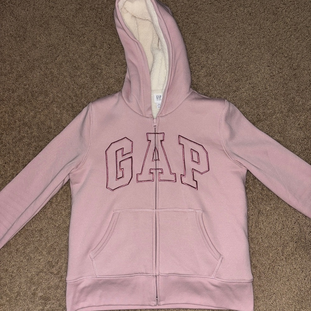 GAP Pink Zip-Up Hoodie Sweatshirt